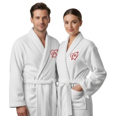 Personalised Heart Initials Monogram Waffle Bathrobe – Customised Embroidered Engraved Font – Unisex Spa Couple Wedding Gift Robe Personalised Heart Initials Monogram Waffle Bathrobe – Customised Embroidered Engraved Font – Unisex Spa Couple Wedding Gift Robe